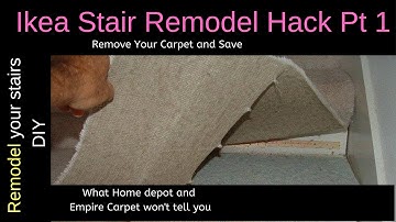 Stair Remodel | Hack  ( Removing Stair Carpet ) DIY - Save money - Pt 1