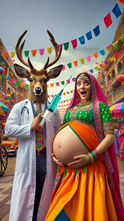 ♥️Evolution of deer: Pregnant women with doctor deer 🥰 #cat #cute #love #shorts