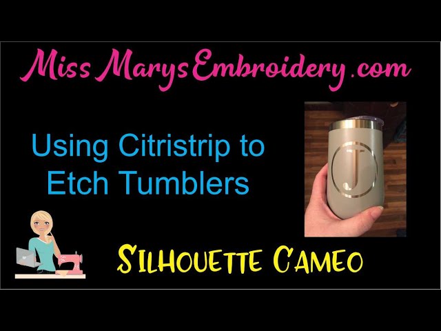 Using Citristrip to Etch Powder Coated Tumblers, Etching Tumblers
