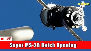 NASA Astronaut Chris Williams Soyuz MS-28 Hatch Opening