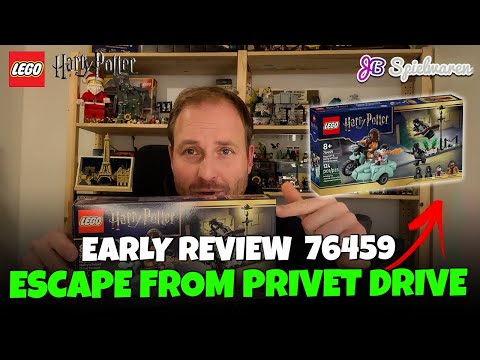 YouTube thumbnail: Early Review LEGO 76459 Harry Potter: Escape from Privet Drive!