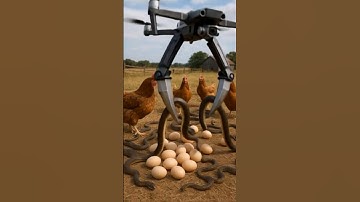Advanced Drone  captures  snakes  by  black and grey claws.#sharp  #Drohne #Schlange #ドローン #ヘビ