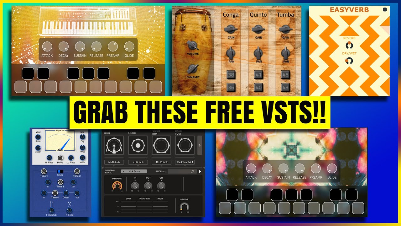 Free Strings, Drums, FX & More | 8 Free VST Plugins - YouTube