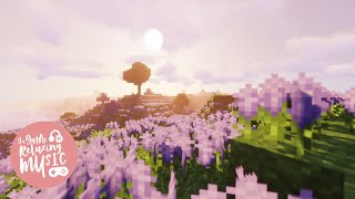 Relaxing Music with Minecraft Ambience #9, Beautiful Lavender Field and Cicadas Ambience