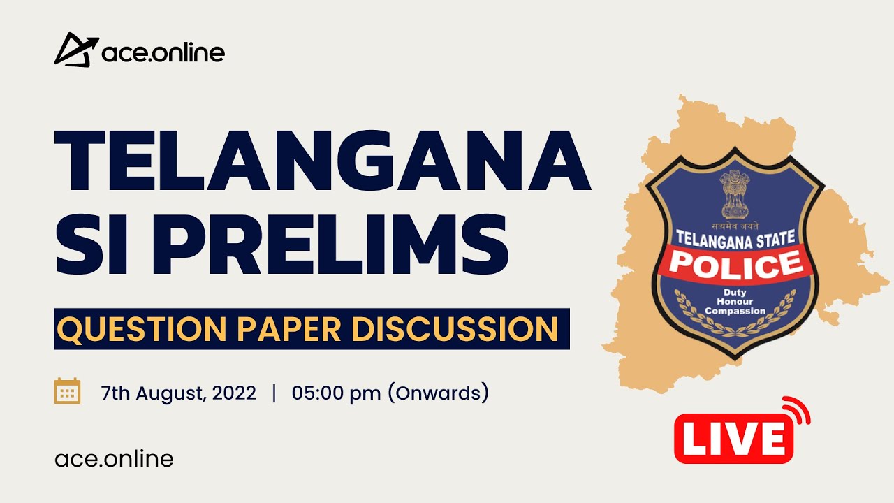 Telangana SI Prelims Question Paper Discussion by ACE Experts | ACE Online Live