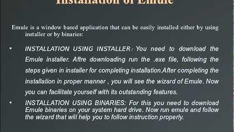 How to facilitate with eMule