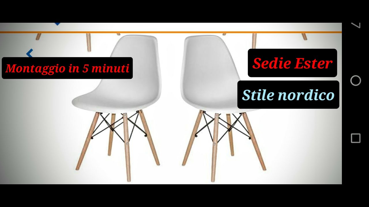 Sedie in stile nordico Greta, Set da 4, Bianco