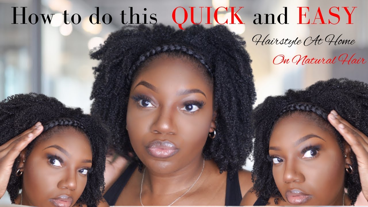 How to Do this QUICK and EASY hairstyle on Natural hair! - YouTube