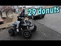 HOW MANY DONUTS CAN HE DO ON A BANSHEE 350 ? (SUPER DIZZY) | BRAAP VLOGS