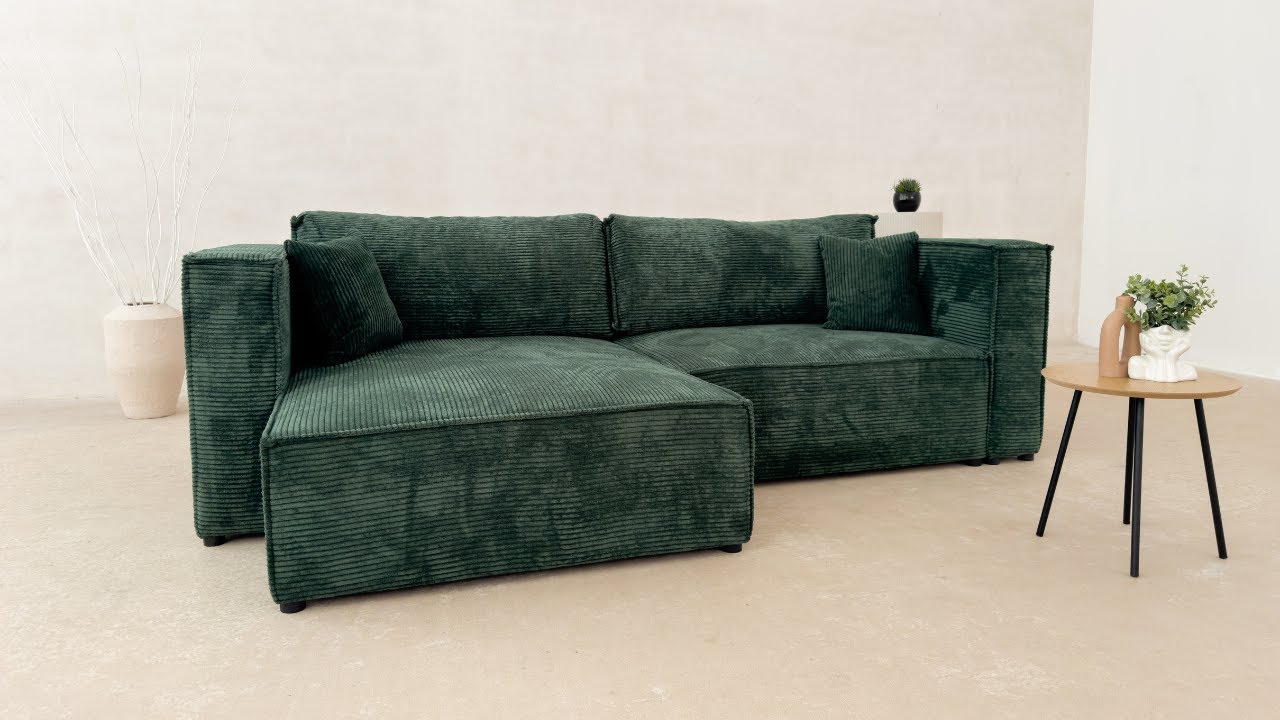 MIZARU – Elegantes Cord-Ecksofa mit Schlaffunktion | Bomarkt.de