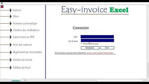 Excel-VBA : Gestion de facturation.