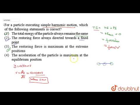 Video: For en partikkel som utfører shm, hvilke av følgende utsagn er feil?