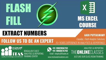 Extract Numbers | Flash Fill | Advanced Excel