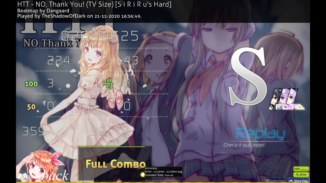 HTT - NO, Thank You! (TV Size) [S i R i R u's Hard]+HDDTFL #1