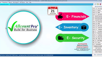 How to create Items master in All Count Pro 10.0 ERP Software