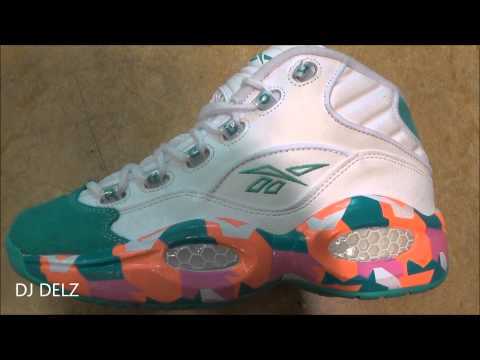 reebok question white noise on feet