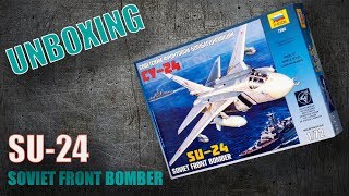 Unboxing Zvezda soviet front bomber SU-24 1/72