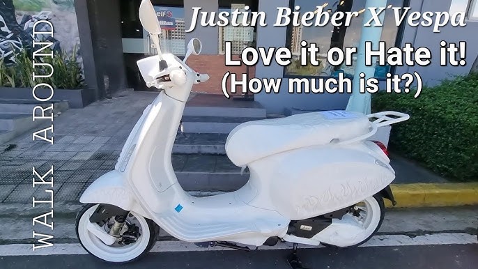 Check out Justin Bieber's flamey special edition Vespa