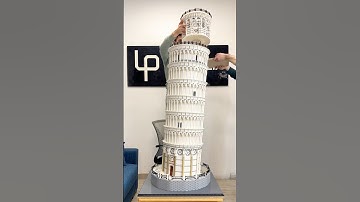 40,000+ bricks = GIANT Tower of Pisa 😲 #shorts