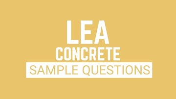 🏆 Architecture Licensure Examination (ALE) 📐 // Building Tech Concrete Questions