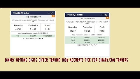 Binary Options Digits Differ Trading 100% Accurate Pick For Binary com traders