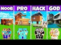 New Family Dream House Build Challenge - Minecraft Battle: Noob vs Pro vs Hacker vs God