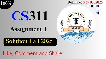 CS311 Assignment 1 | #CS311Assignment1 | #CS311Assignment1Fall2025