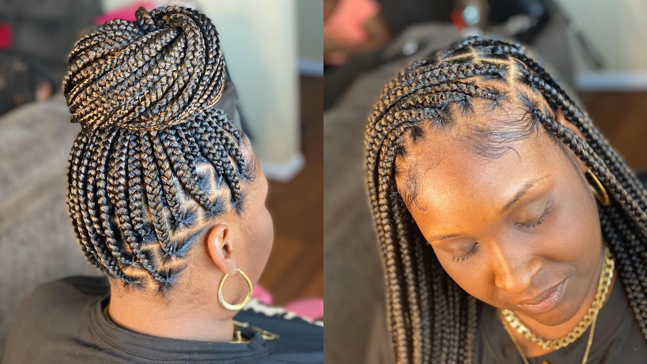 THE BEST WAY TO GRIP KNOTLESS BRAIDS | OMG THIS IS THE ONLY METHOD I ...