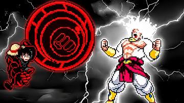 Dark Luffy V3 (New) VS Limit Break Broly SSJ4 V2 in Jump Force Mugen