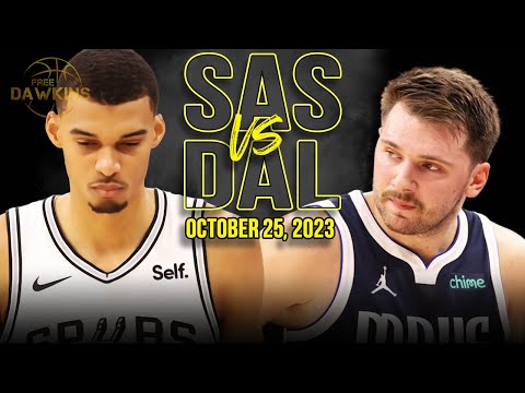 San Antonio Spurs vs Dallas Mavericks Full Game Highlights | October 25, 2023 | FreeDawkins