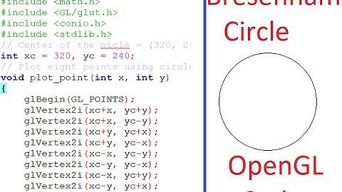 Computer Graphics LAB 14 | Exp 10 | Bresenham Circle Drawing Algorithm in OpenGL with code