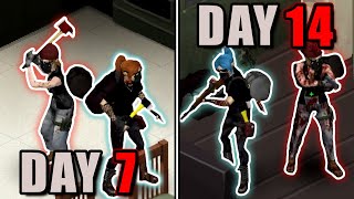 Clearing The Prison in CLEAR COVE with 4x Population on Project Zomboid | WEEK 2