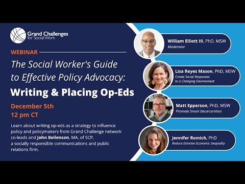 The Social Worker's Guide to Effective Policy Advocacy: Writing and Placing Op-Eds