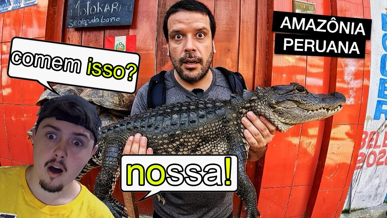 MUITAS COMIDAS BIZARRAS NA AMAZÔNIA PERUANA! - REACT - sou mochileiro