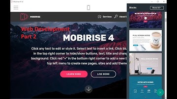 Part 2 Web Development in Mobirise