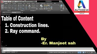 Construction line | reference line | Xline and ray command and tools in autocad