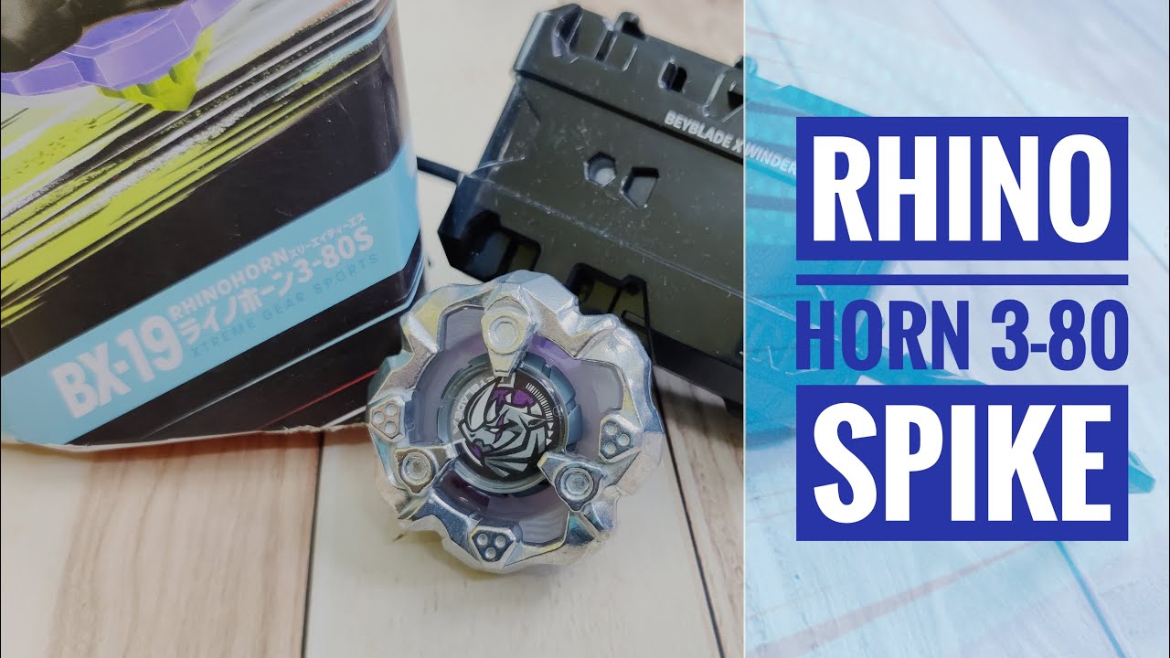 Beyblade X Rhino Horn 3-80S Metal | Beyblade X BX-19 Booster | Pieza De Batalla Con Truco X-Dash