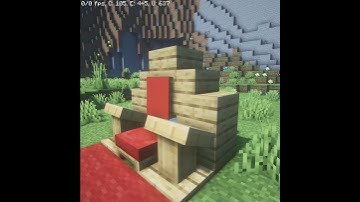 How to make a wooden throne in Minecraft (Build Hacks) #shorts #short