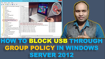 How to block USB through group policy in windows server 2012