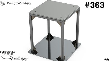How to design a Mounting Table Steel Frame for machines #363   |design with ajay| @DesignWithAjay