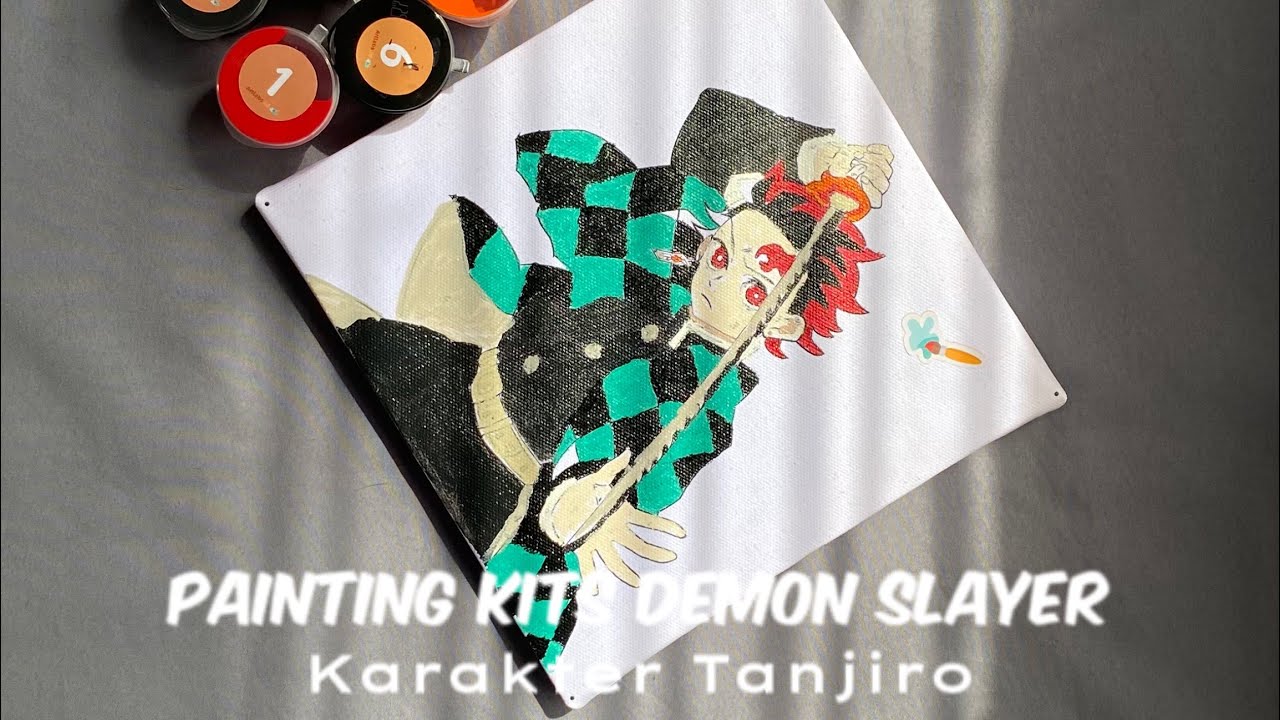 Kit Pintura Numerada Terapêutica - Tanjiro Demon Slayer
