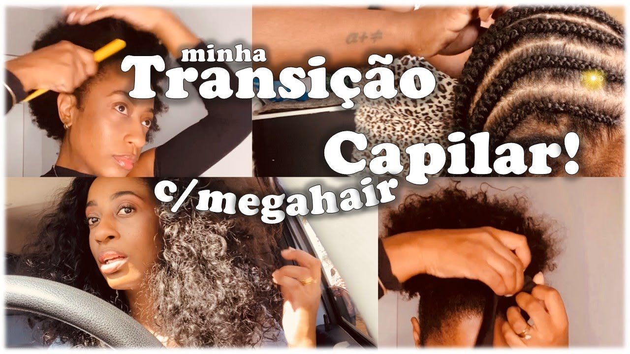 TRANSIÇÃO CAPILAR c/ MEGAHAIR| Caiu meu cabelo? Está crescendo bem? +Dia de colocação-Priscila Sousa