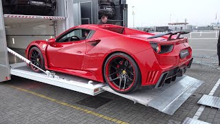 Novitec Ferrari 488 N-Largo - Unloading from a Truck, Exhaust Sounds, Overview!