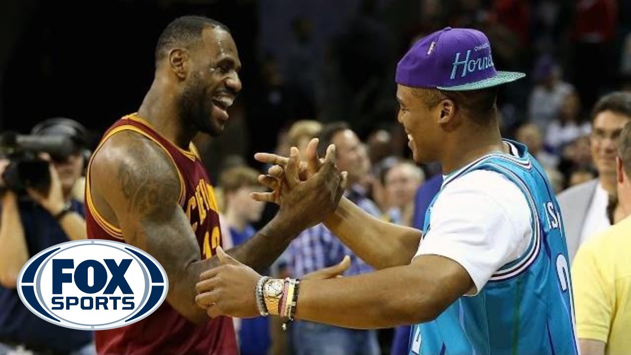 LeBron James and Cam Newton chat 