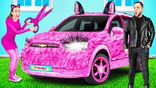Pink Car vs Black Car Challenge | Funny Situations by PaRaRa Challenge