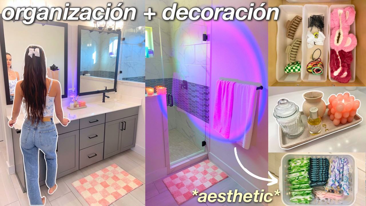 Como Organizar y Decorar el baño AESTHETIC vlog