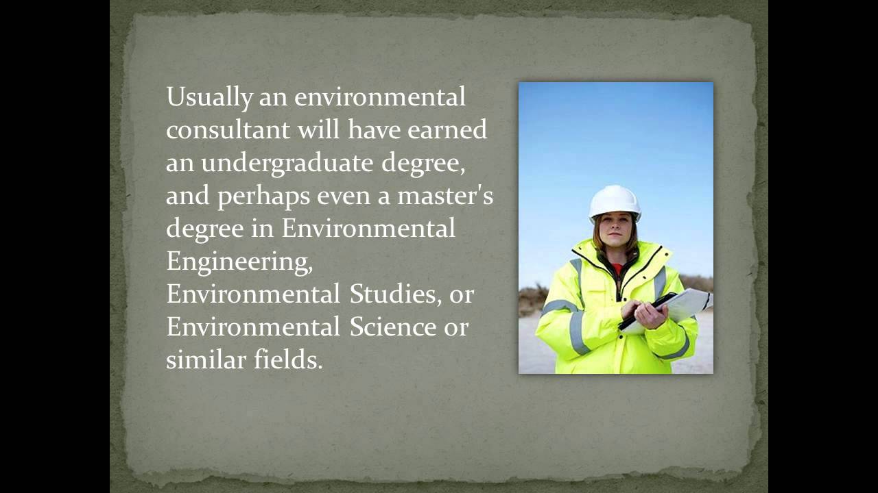 Environmental Consultant Education