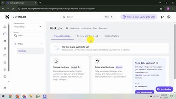 How To Download Backup in Hostinger