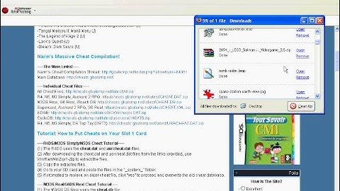 How to add the cheat.db into your itouch ds card.