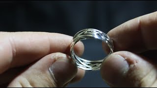 Casting a silver ring in a home workshop